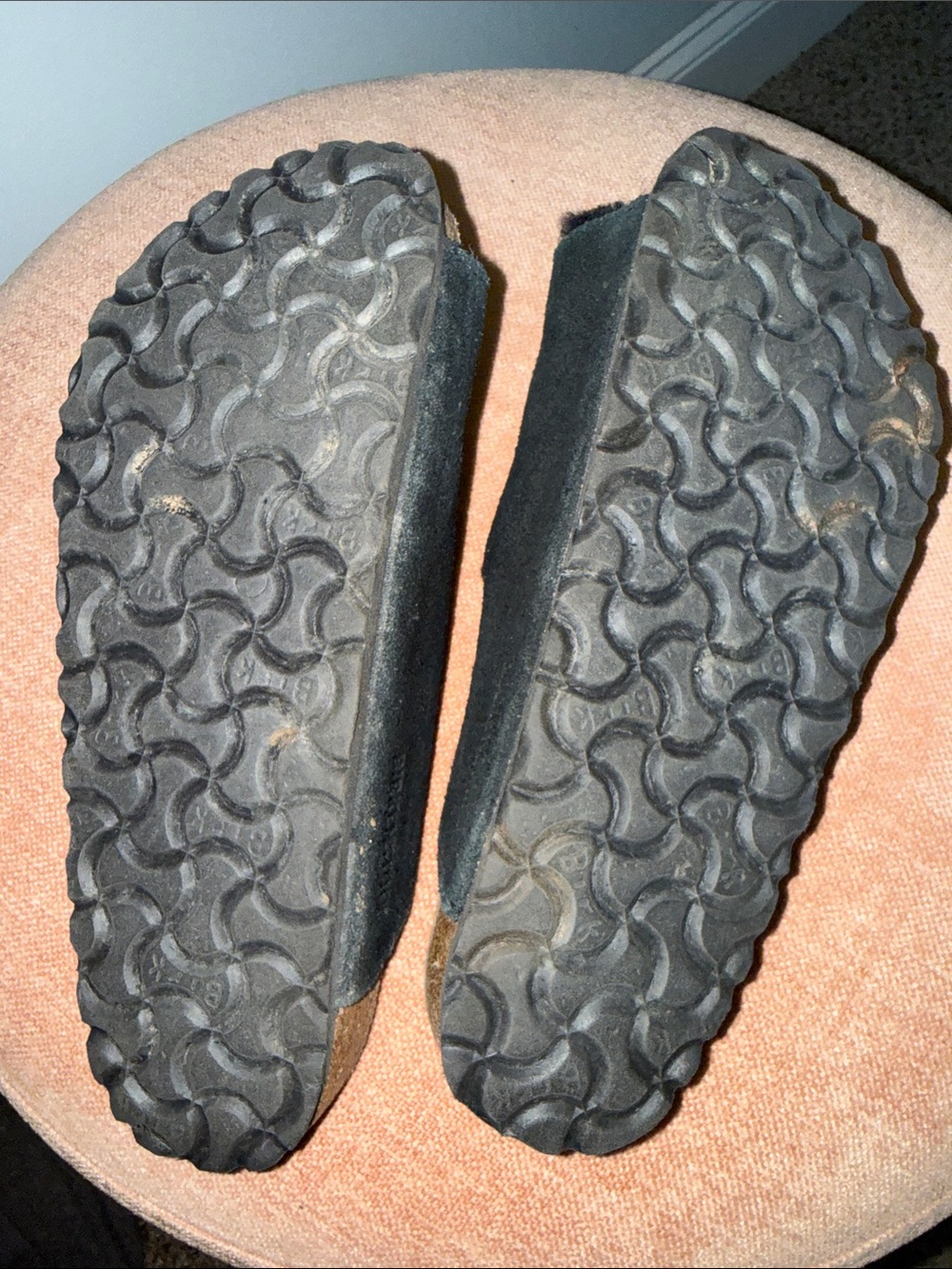 Birkenstock Black Suede Shearling Crossover Slide Mules - Picture 3 of 3